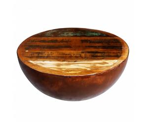 vidaXL Coffee Table Bowl-shaped with Steel Base Solid Reclaimed Wood