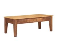 Coffee Table Solid Mango Wood Brown 110x55x40 cm Rectangular Handy Single Drawer