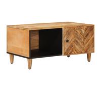 vidaXL Coffee Table Brown 80 x 50 x 40 cm Solid Mango Wood, Modern Rectangular C