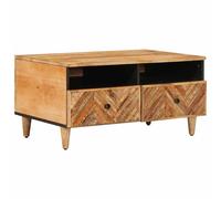 vidaXL Coffee Table Brown 80 x 54 x 40 cm Solid Mango Wood, Modern Rectangular C