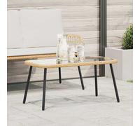 VidaXL Coffee Table Brown And Black 90 X 45 X 43 Cm Poly Rattan