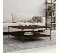 vidaXL Coffee Table Brown Oak 100x100x40 cm Engineered Wood UK HOT
