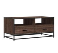 vidaXL Coffee Table Brown Oak 100x50x45 cm Engineered Wood and Metal, Brown