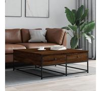 vidaXL Coffee Table Brown Oak 100x99x40 cm Engineered Wood