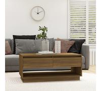 vidaXL Coffee Table Brown Oak 102.5x55x44 cm Engineered Wood NEW
