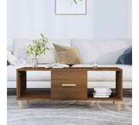 vidaXL Coffee Table Brown Oak 102x50x40 cm Engineered Wood 01 UK HOT