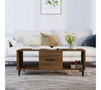 (Brown oak) vidaXL Coffee Table Engineered Wood Indoor Side Accent End Table Multi Colours