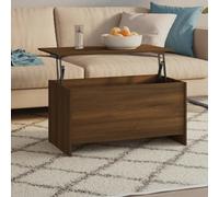 vidaXL Coffee Table Brown Oak 102x55.5x52.5 cm Engineered Wood NEW