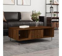 (brown oak) vidaXL Coffee Table Side Table Telephone Table Concrete Grey Engineered Wood