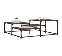 (brown oak, 107 x 107 x 40 cm) vidaXL Coffee Table Hall Side End Table Sofa Table Grey Sonoma Engineered Wood
