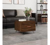vidaXL Coffee Table Brown Oak 50x50x40 cm Engineered Wood