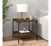 vidaXL Coffee Table Brown Oak 50x50x40 cm Engineered Wood UK HOT