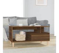 vidaXL Coffee Table Brown Oak 90x49x45 cm Engineered Wood UK GF0
