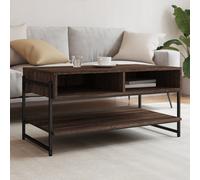 (brown oak) vidaXL Coffee Table Hall Tea Side End Table Sofa Table Black Engineered Wood