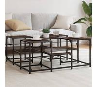 vidaXL Coffee Table Brown Oak 91x91x40 cm Engineered Wood