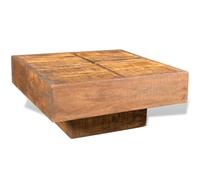 vidaXL Coffee Table Brown Square Solid Mango Wood