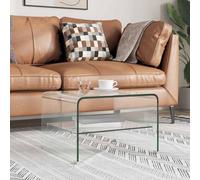 vidaXL Coffee Table Clear 50x45x33 cm Tempered Glass