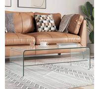 Vidaxl Coffee Table Clear 98X45X31 Cm Tempered Glass