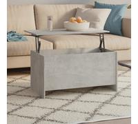 Vidaxl Coffee Table Concrete Grey 102X55.5X52.5 Cm Engineered Wood, Grey