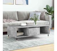 Vidaxl Coffee Table Concrete Grey 104X60X35 Cm Engineered Wood, Grey