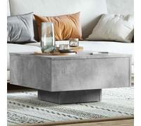 Vidaxl Coffee Table Concrete Grey 60X60X31.5 Cm Engineered Wood Coffee Tables