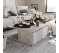 vidaXL Coffee Table Concrete Grey Engineered Wood Couch Center Accent Table
