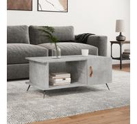 (concrete grey) vidaXL Coffee Table Side Table End Table High Gloss White Engineered Wood