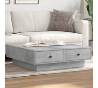 vidaXL Coffee Table Concrete Grey 90x90x28 cm Engineered Wood