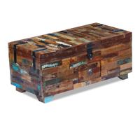 vidaXL Coffee Table Desk Box Chest Furniture Solid Reclaimed Wood 80x40x35 cm