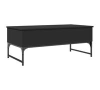 vidaXL Coffee Table End Table Side Sofa Table Black Engineered Wood and Metal