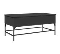 vidaXL Coffee Table End Table Side Sofa Table Black Engineered Wood and Metal