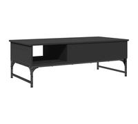 vidaXL Coffee Table End Table Side Sofa Table Black Engineered Wood and Metal