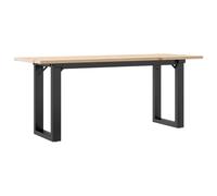 Dining Table Kitchen Table Dinner Table Solid Wood Pine and Cast Iron vidaXL
