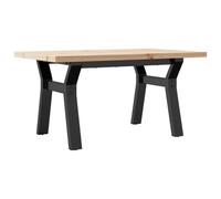 vidaXL Coffee Table End Table Side Table Y-Frame Solid Wood Pine and Steel