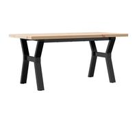 vidaXL Coffee Table End Table Side Table Y-Frame Solid Wood Pine and Steel