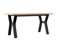 vidaXL Coffee Table Y-Frame 100x50x45 cm Solid Wood Pine and Steel