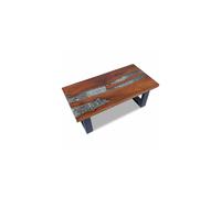 vidaXL Coffee Table End Teak Resin 100x50cm Living Room Furniture Home Decor