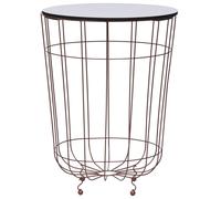 Coffee Table Gold Ø 40cm Couch Storage Basket Side Stand Tea Unit vidaXL