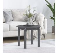 Vidaxl Coffee Table Grey Ø 55X45 Cm Solid Wood Pine, Grey
