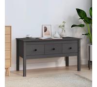 vidaXL Coffee Table Grey 102x49x55 cm Solid Wood Pine