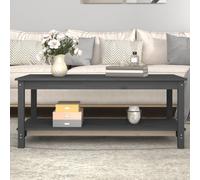 vidaXL Coffee Table Grey 110x55x45 cm Solid Wood Pine