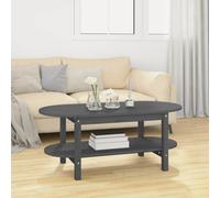 vidaXL Coffee Table Grey 110x55x45 cm Solid Wood Pine LSO UK