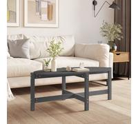 vidaXL Coffee Table Grey 118x63x45 cm Solid Wood Pine NEW