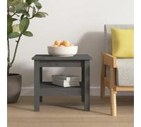 Vidaxl Coffee Table Grey 45X45X40 Cm Solid Wood Pine