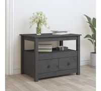 Coffee Table Grey 71x49x55 cm Solid Wood Pine #2 GHB