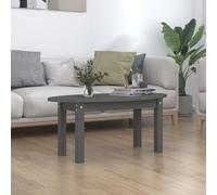 vidaXL Coffee Table Grey 80x40x35 cm Solid Wood Pine