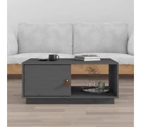 vidaXL Coffee Table Grey 80x50x35.5 cm Solid Wood Pine