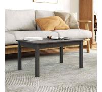 vidaXL Coffee Table Grey 80x50x40 cm Solid Wood Pine UK HOT