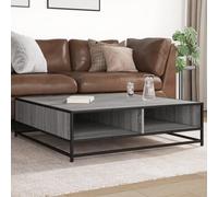 (grey sonoma, 100 x 100 x 30 cm) vidaXL Coffee Table Hallway Tea End Table Side Table Engineered Wood and Metal