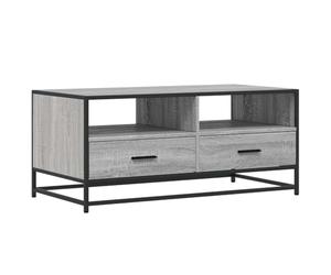 vidaXL Coffee Table Grey Sonoma 100x50x45 cm Engineered Wood and Metal